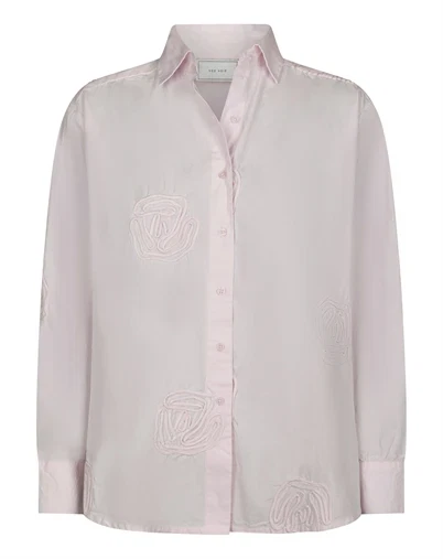 Neo Noir - Dalma Dori Emb Skjorte - Light Pink